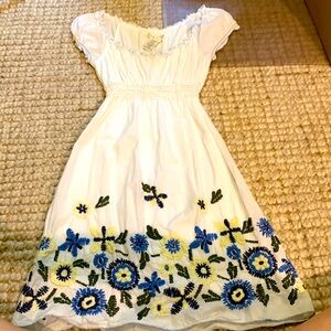 Studio M Embroidered Spring/Summer Dress Size XS Empire Waist
